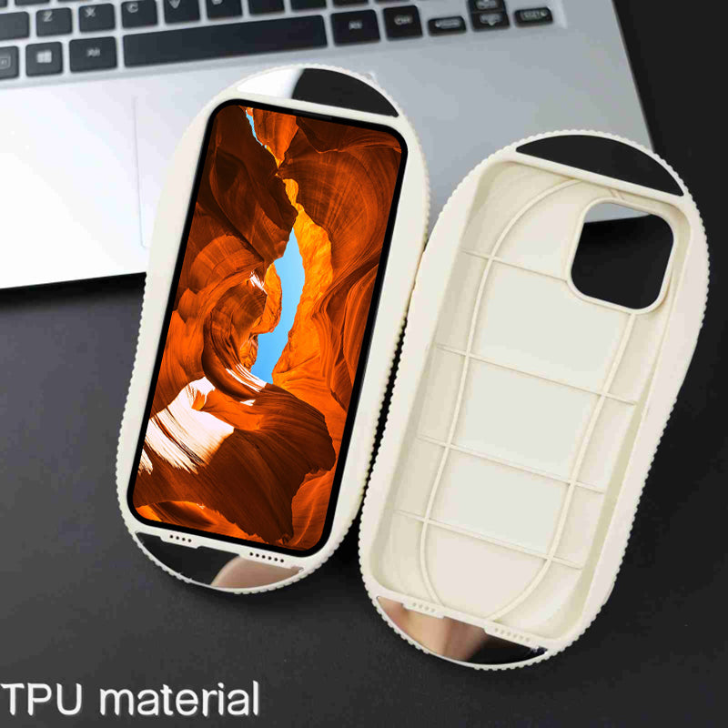 For iPhone 12 Pro Max Kickstand Case Denim Slipper Design Mirror Function TPU Phone Cover For iPhone 12 Pro Max Kickstand Case Denim Slipper Design Mirror Function TPU Phone Cover